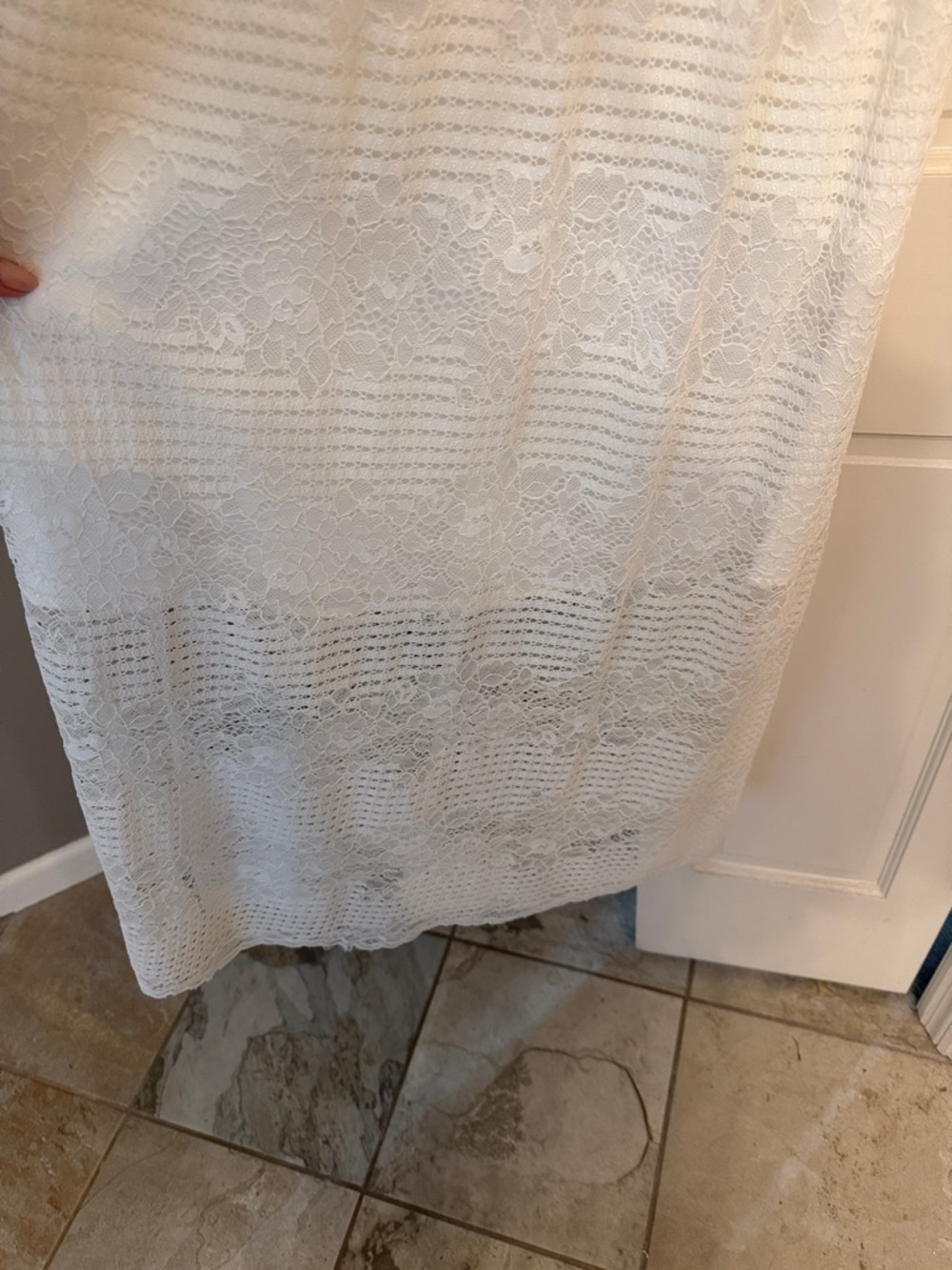 Chelsea28 White Lace Spaghetti-Strap Midi Dress - Picture 5 of 11